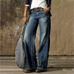 Wide Leg Jeans Women Vintage Wash High Waist Denim