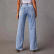 Wide Leg Jeans Women High Waist Light Wash Denim