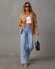 Wide Leg Jeans Women High Waist Light Wash Denim