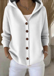 Abigail | Women's Hooded Button Front Cardigan with Cozy Classic for Layering