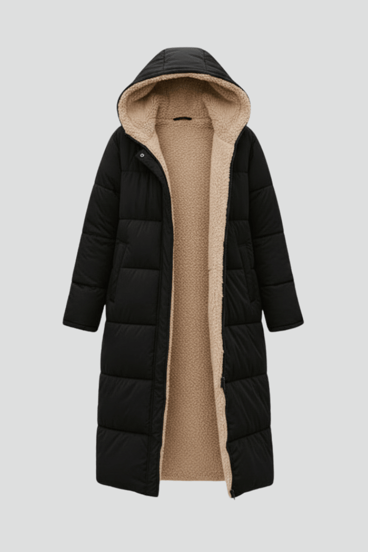 Amelia | Women's Longline Hooded Winter Puffer Coat