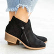 Lieke | Women's ’s Ankle Side Zip Design Boots with Low Heel