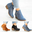 Lieke | Women's ’s Ankle Side Zip Design Boots with Low Heel
