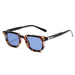 FJØRNA women's tortoiseshell sunglasses with blue mirrored lenses and UV protection, stylish eyewear for sunny days.