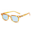 Women's tortoiseshell sunglasses with blue mirrored lenses and UV protection by FJØRNA.