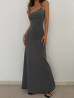 FJØRNA Y2K bodycon maxi dress for women, perfect for summer and special occasions, featuring a sleek, fitted silhouette.