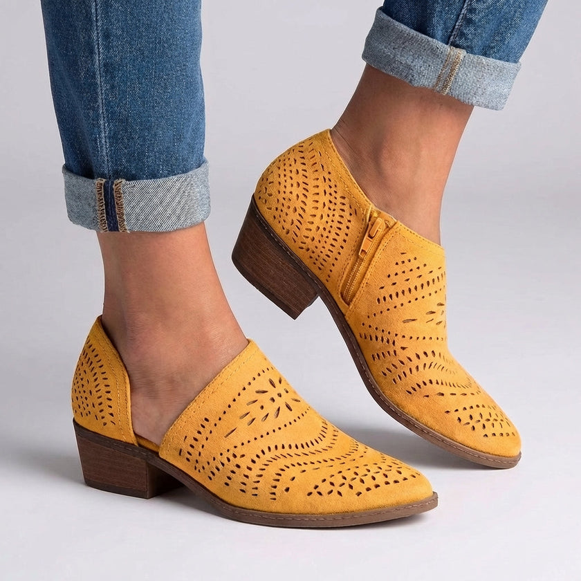 Isolde | Women's Side-Zip Block-Heel Booties