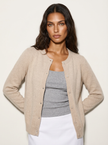 Knit Cardigan Women Soft Round Neck Button Front