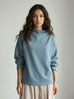 Knit Top Women Boat Neck Soft Supple Relaxed Fit