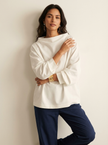 Knit Top Women Boat Neck Soft Supple Relaxed Fit