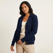 Knit Cardigan Women Soft Button Front Collared Relaxed Fit