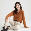 Knit Cardigan Women Soft Button Front Collared Relaxed Fit