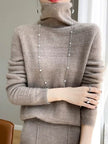Turtleneck Sweater Women Soft Knit Relaxed Fit