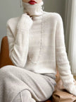 Turtleneck Sweater Women Soft Knit Relaxed Fit