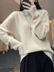 Cable-Knit Turtleneck Sweater Women Soft Winter