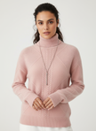 Cable-Knit Turtleneck Sweater Women Soft Winter