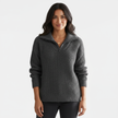 Half Zip Knit Sweater Women Long Sleeve Relaxed Fit