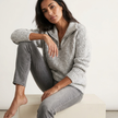 Half Zip Knit Sweater Women Long Sleeve Relaxed Fit