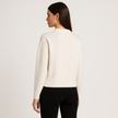 Knit Sweater Women Soft Heart Detail Round Neck Relaxed Fit
