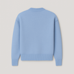 Knit Sweater Women Soft Heart Detail Round Neck Relaxed Fit