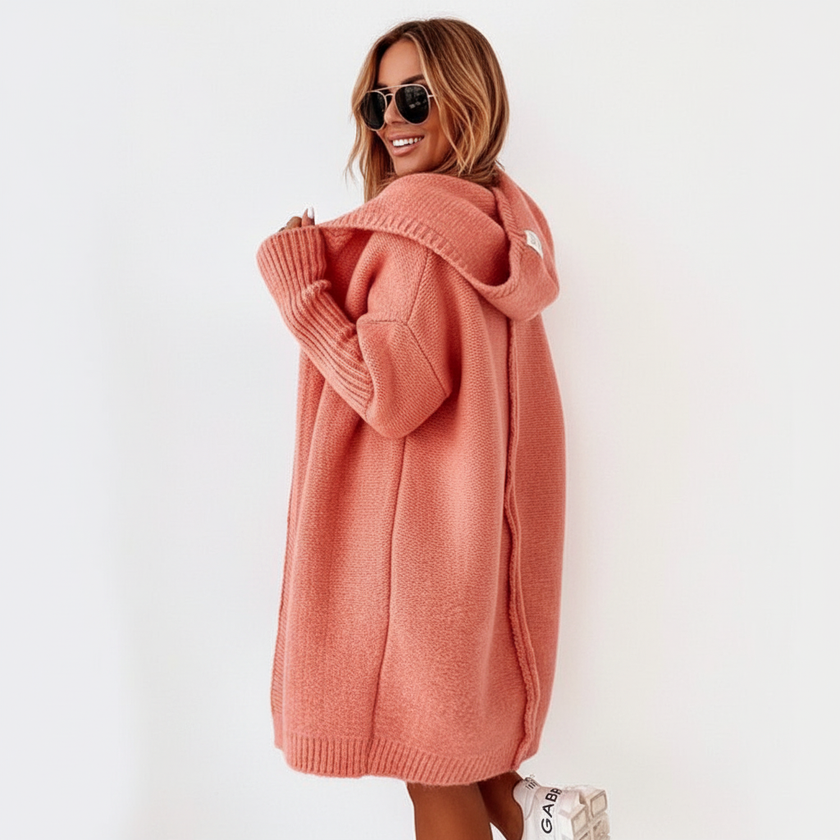 Cardigan Women Oversized Hooded Soft Chunky Knit