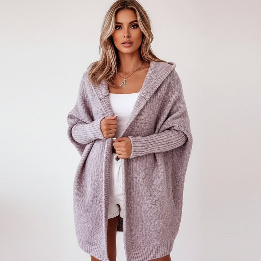 Cardigan Women Oversized Hooded Soft Chunky Knit