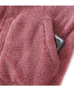 Teddy Borg Fleece Jacket Women Hooded Zip-Up Cozy