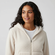 Teddy Borg Fleece Jacket Women Hooded Zip-Up Cozy