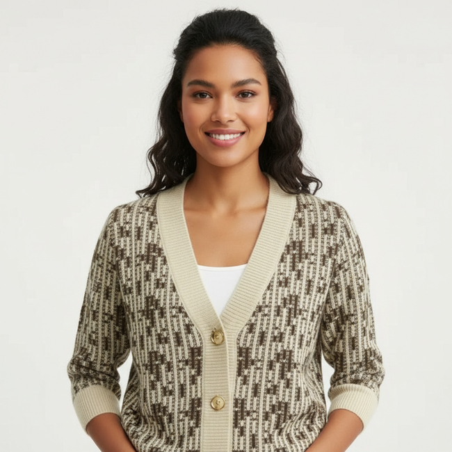 Bailey | Women's V-Neck Button-Front Cardigan Knit Sweater with Elegant for Layering