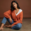 Knit Cardigan Women V-Neck Button Front Relaxed Fit