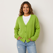 Knit Cardigan Women V-Neck Button Front Relaxed Fit