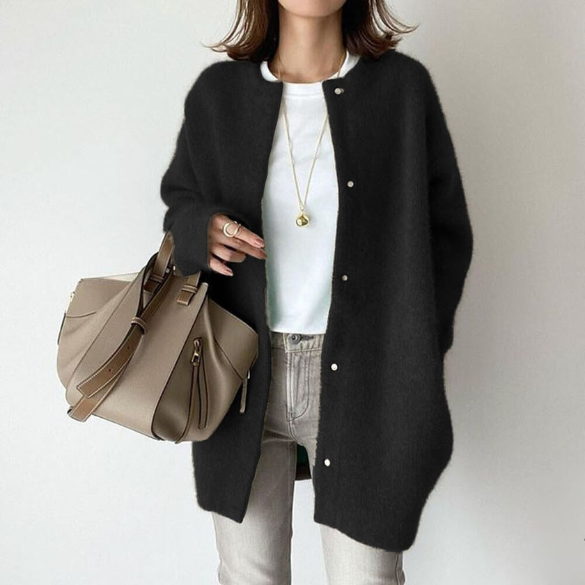 Long Cardigan Women Oversized Button Front Soft Knit Warm