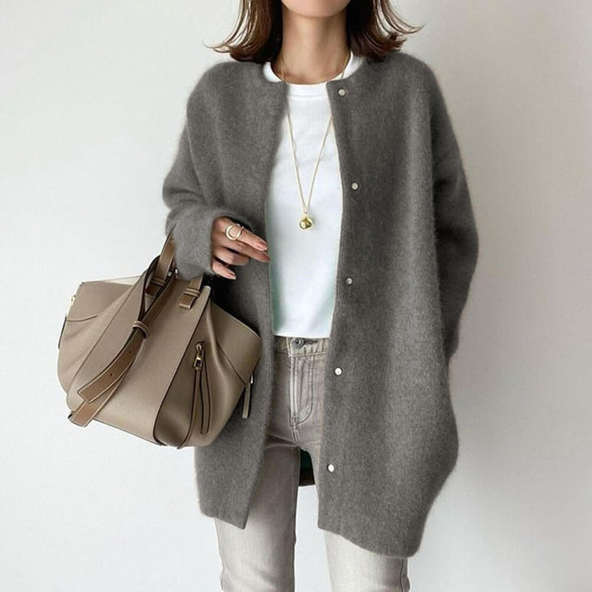 Long Cardigan Women Oversized Button Front Soft Knit Warm