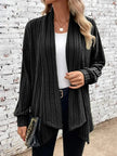 Rib-Knit Cardigan Women Open Front Relaxed Fit
