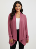 Rib-Knit Cardigan Women Open Front Relaxed Fit