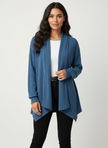 Rib-Knit Cardigan Women Open Front Relaxed Fit