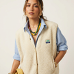 Teddy Fleece Vest Women Sleeveless Snap Button