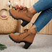 Aria | Women's Lace Up Heel Bold Comfort Boots with Every Step
