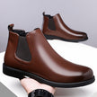 Chelsea Boots Brown Slip On Polished Cushioned Ankle Boots | Everett