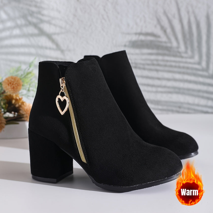 Luna | Women's Ankle Elegance for Cooler Days Boots with Block-Heel