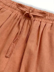 FJØRNA women's lightweight summer trousers with drawstring elastic waist, soft fabric, and relaxed fit for casual wear.