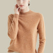 Merino Wool Sweater Mock Neck Ribbed Fine Knit Turtleneck Pullover Jumper | Joanna