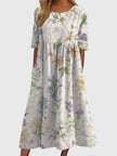 Djala | Women's Flowy Relaxed-Fit Dress with Delicate Embroidery