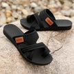 FJØRNA women's orthopedic slippers with open-toe design and heels, featuring comfortable support and stylish appearance.