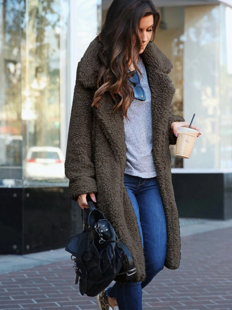 Vivienne | Women's Longline Teddy Winter Coat