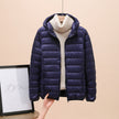 Quilted Jacket Women Hooded Zip Front Slim Cropped