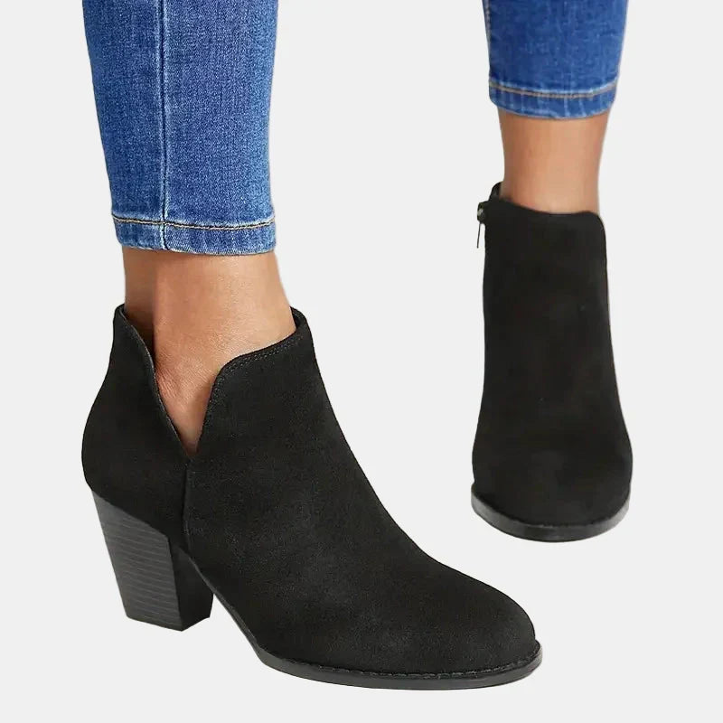 Hailey | Women's Block Heel Ankle Boots with Comfortable Casual Everyday Walking