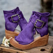 FJØRNA women's orthopedic boho wedge sandals with cushioned straps and sturdy sole, perfect for comfortable summer wear.