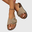 FJØRNA women's orthopedic sandals with buckle adjustable straps, comfortable slip-on footwear for supportive everyday wear.