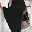 Hanne | Women's Faux-Fur Turtleneck Oversized Knit Poncho